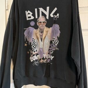 Anine Bing Elton John Washed Black Sweater